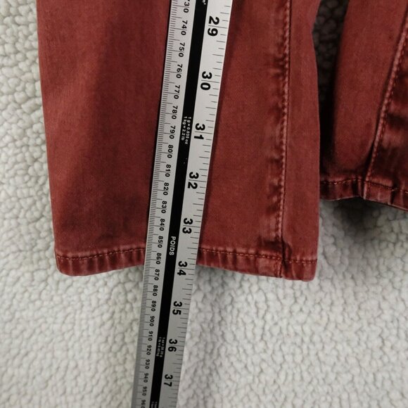 Ag Adriano Goldschmied Jeans Mens 34X34 Red The Matchbox Slim Straight Stretch - Picture 8 of 12